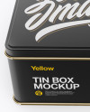 Matte Tin Box Mockup (High-Angle Shot)