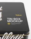 Matte Tin Box Mockup (High-Angle Shot)