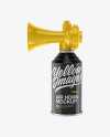 Portable Air Horn Glossy Can Mockup - Half Side View