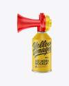 Portable Air Horn Matte Can Mockup - Half Side View