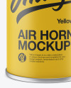 Portable Air Horn Matte Can Mockup - Half Side View