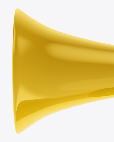 Portable Air Horn Metallic Can Mockup - Half Side View