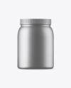Matte Metallic Protein Jar Mockup Matte Metallic Protein Jar Mockup