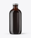 330ml Dark Amber Beer Bottle Mockup