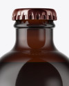 330ml Dark Amber Beer Bottle Mockup