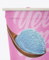 Paper Ice Cream Cup Mockup - Front View