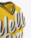 Basketball Jersey With V-Neck Mockup - Half Side View