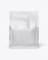 Matte Coffee Bag With Valve Mockup - Front View