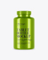 Metallic Pills Bottle Mockup
