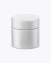 Matte Cosmetic Jar Mockup (High-Angle Shot)