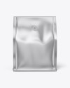 Metallic Coffee Bag With Valve Mockup - Front View