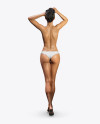 Naked Woman Mockup - Back View