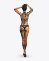 Naked Woman Mockup - Back View