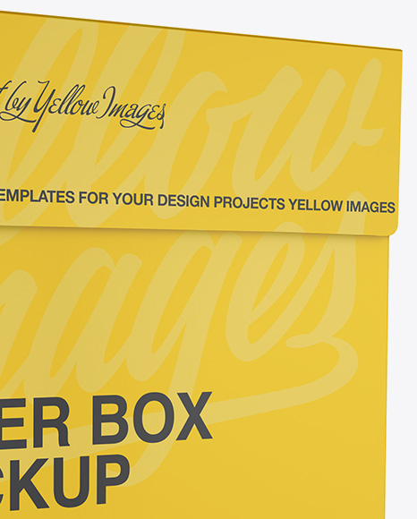 Paper Box Mockup - Half Side View