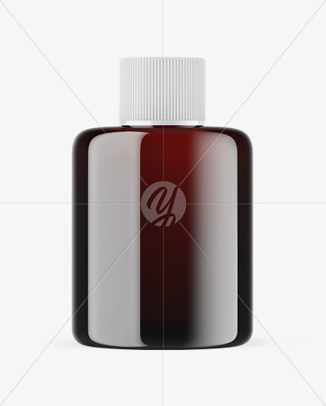 Dark Amber Glass Essential Oil Bottle Mockup