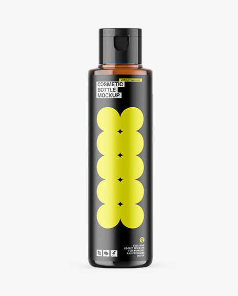 Amber Cosmetic Bottle Mockup - Vichy+amber+bottle+mock