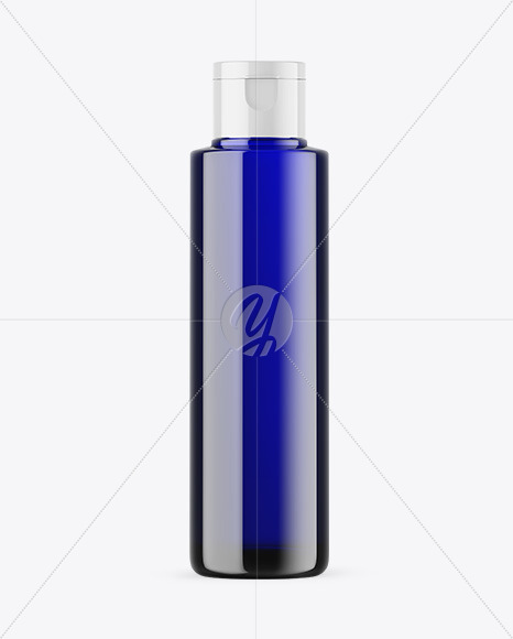 Blue Cosmetic Bottle Mockup