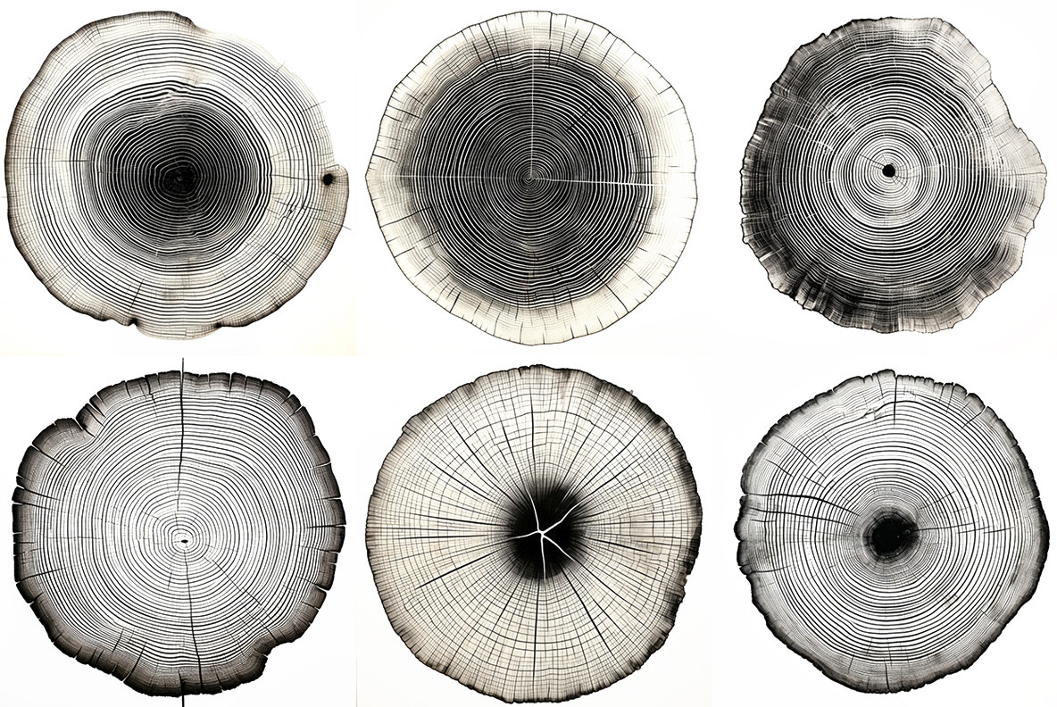 Black tree rings Black tree rings