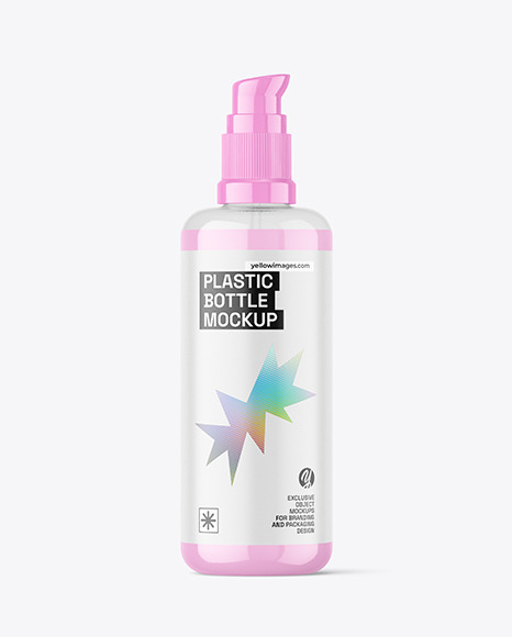 Clear Airless Bottle Mockup