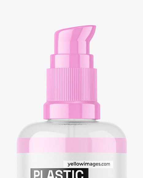 Clear Airless Bottle Mockup