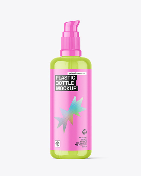 Clear Airless Bottle Mockup