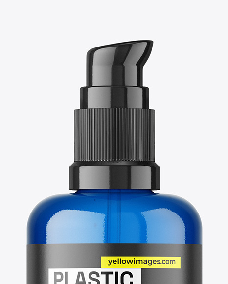 Blue Airless Bottle Mockup