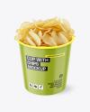 Paper Cup With Chips Mockup