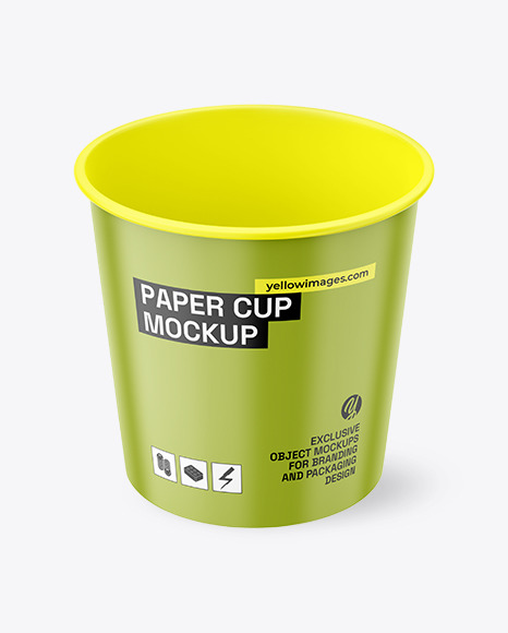 Paper Cup With Chips Mockup