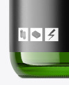 Green Glass Drink Bottle Mockup