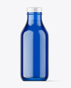 Blue Glass Beverage Bottle Mockup Blue Glass Beverage Bottle Mockup