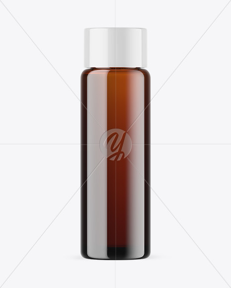 Amber Glass Essential Oil Bottle Mockup