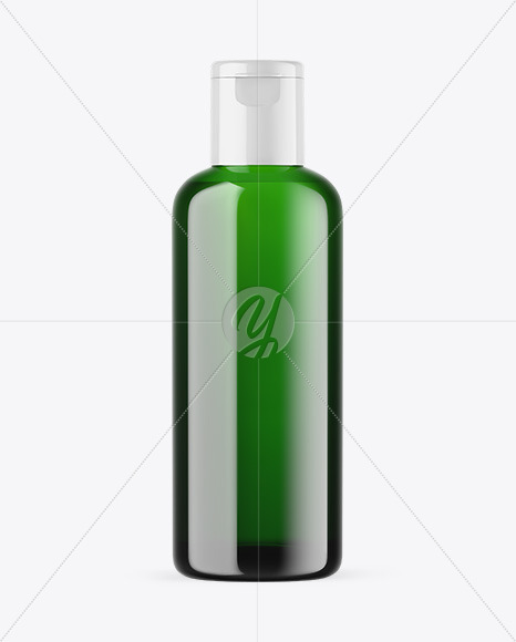 Green Cosmetic Bottle Mockup