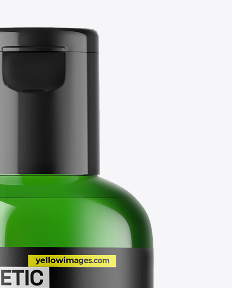 Green Cosmetic Bottle Mockup