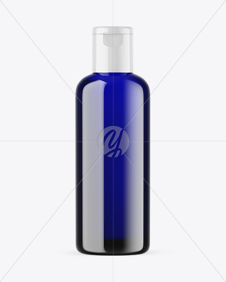 Blue Cosmetic Bottle Mockup