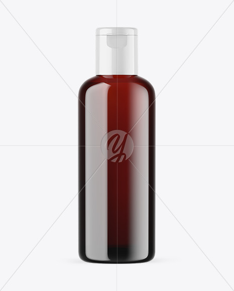 Dark Amber Cosmetic Bottle Mockup