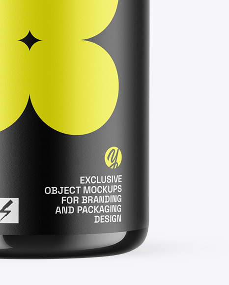 Dark Amber Cosmetic Bottle Mockup