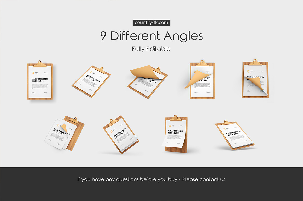 A4 Clipboard Mockup Set A4 Clipboard Mockup Set