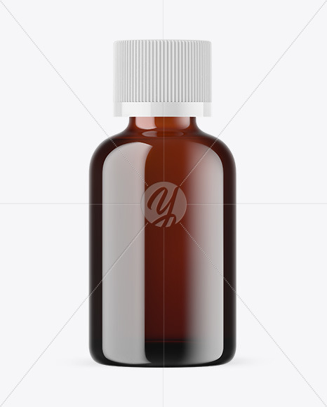 Amber Glass Essential Oil Bottle Mockup