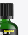 Green Glass Essential Oil Bottle Mockup