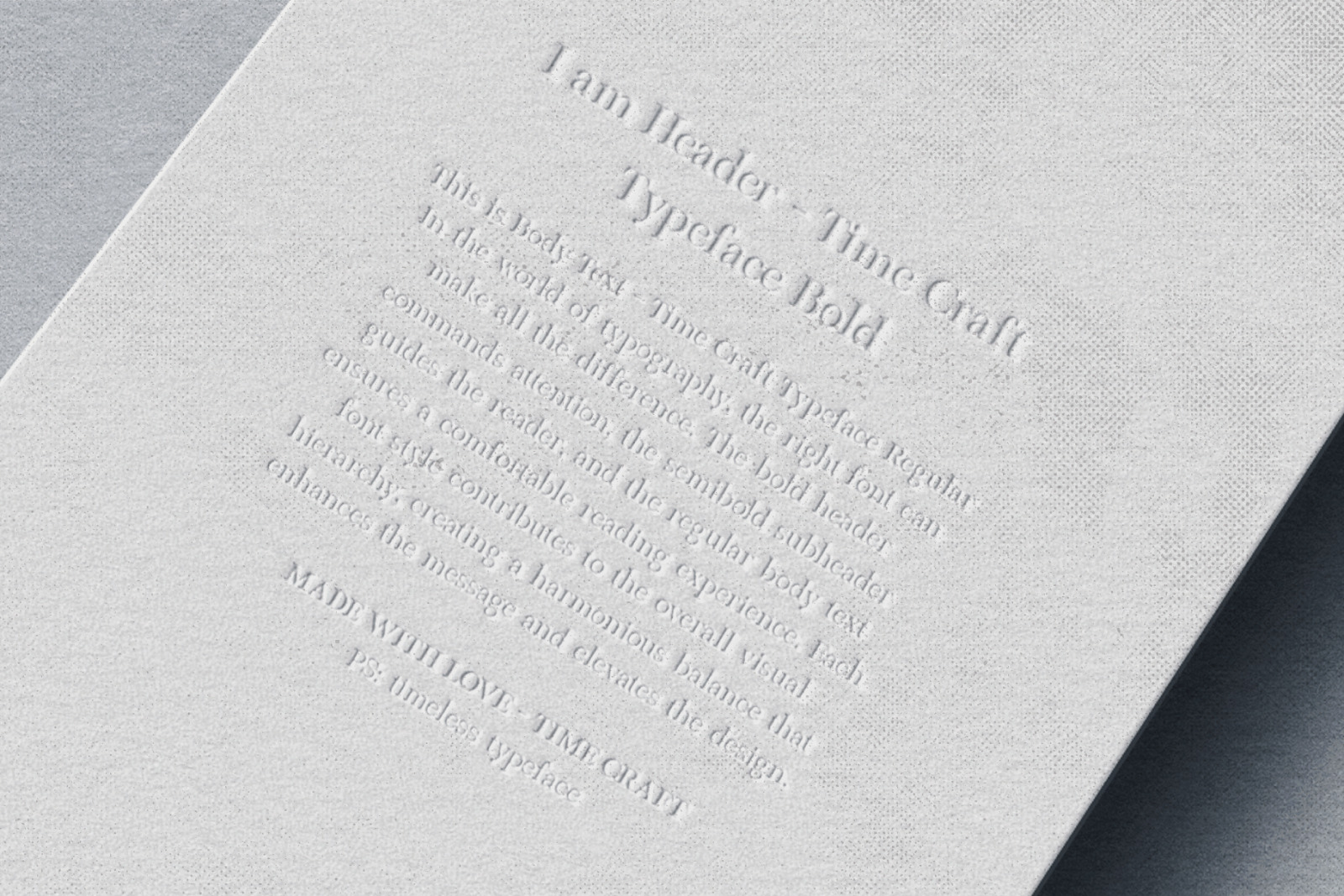 Time Craft - Timeless Serif Time Craft - Timeless Serif