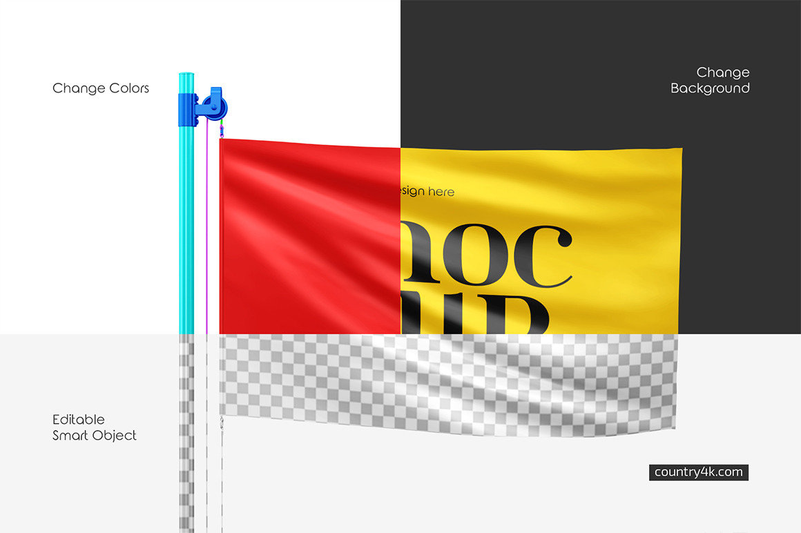 Flag Mockup Set