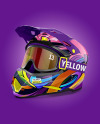 Motocross Helmet Mockup - Half Side View