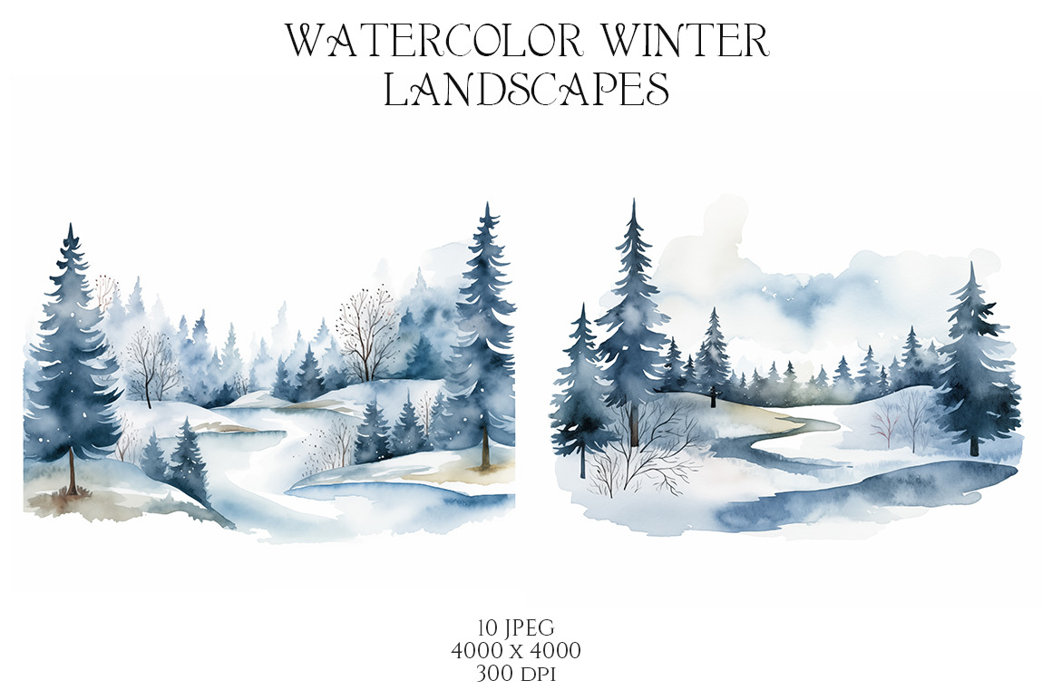 Watercolor Winter Landscapes Vol.4 Watercolor Winter Landscapes Vol.4