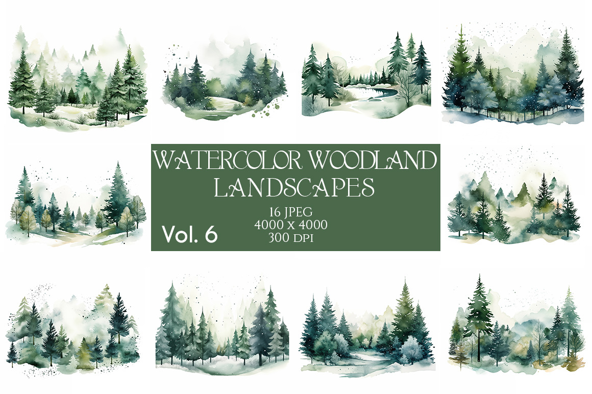 Watercolor Winter Landscapes Vol.6 Watercolor Winter Landscapes Vol.6