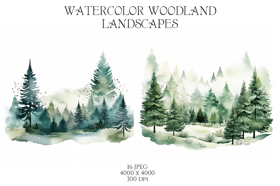 Watercolor Winter Landscapes Vol.6