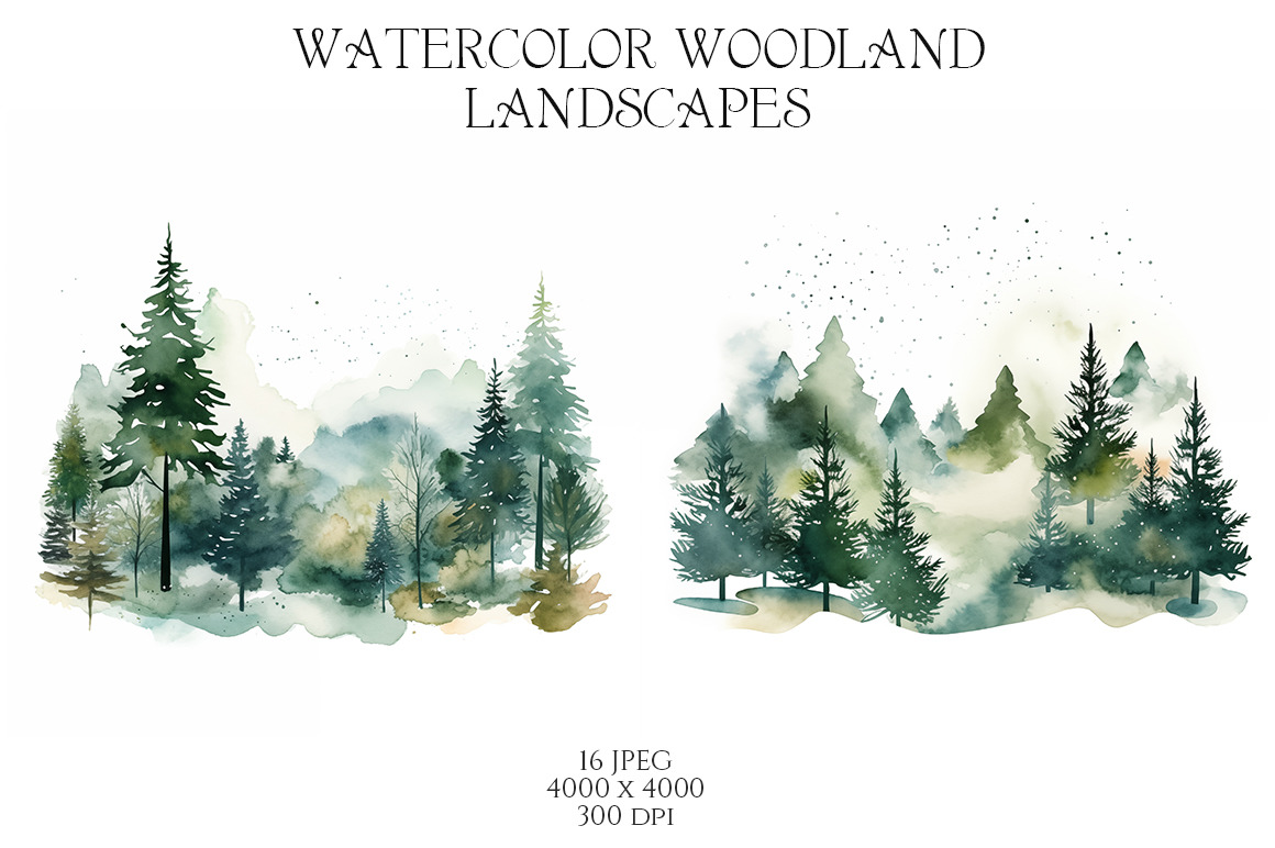 Watercolor Winter Landscapes Vol.6