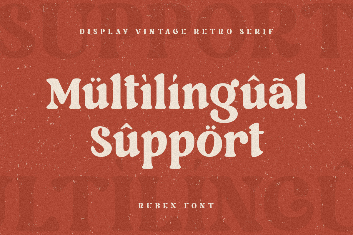 Ruben - Display Vintage Retro Serif Ruben - Display Vintage Retro Serif