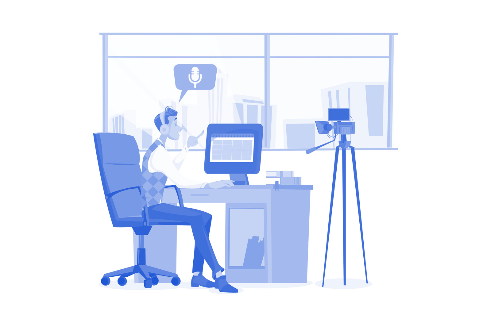 M536_Live Stream & Podcast Illustration Pack M536_Live Stream & Podcast Illustration Pack