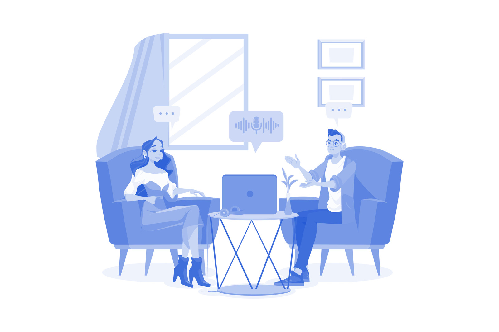 M536_Live Stream & Podcast Illustration Pack M536_Live Stream & Podcast Illustration Pack
