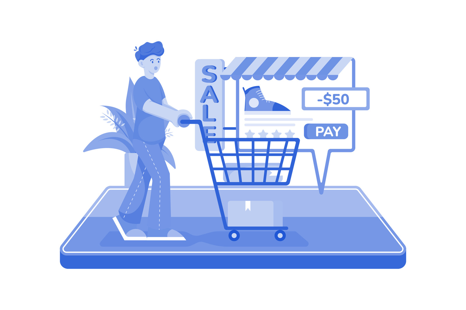 M535_Shopping Online Illustration Pack M535_Shopping Online Illustration Pack